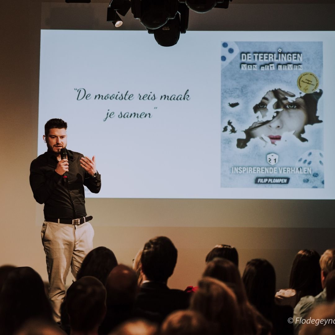 Eerste event samen georganiseerd met +100 ondernemers - boekvoorstelling van Filip: De Teerlingen van het leven.