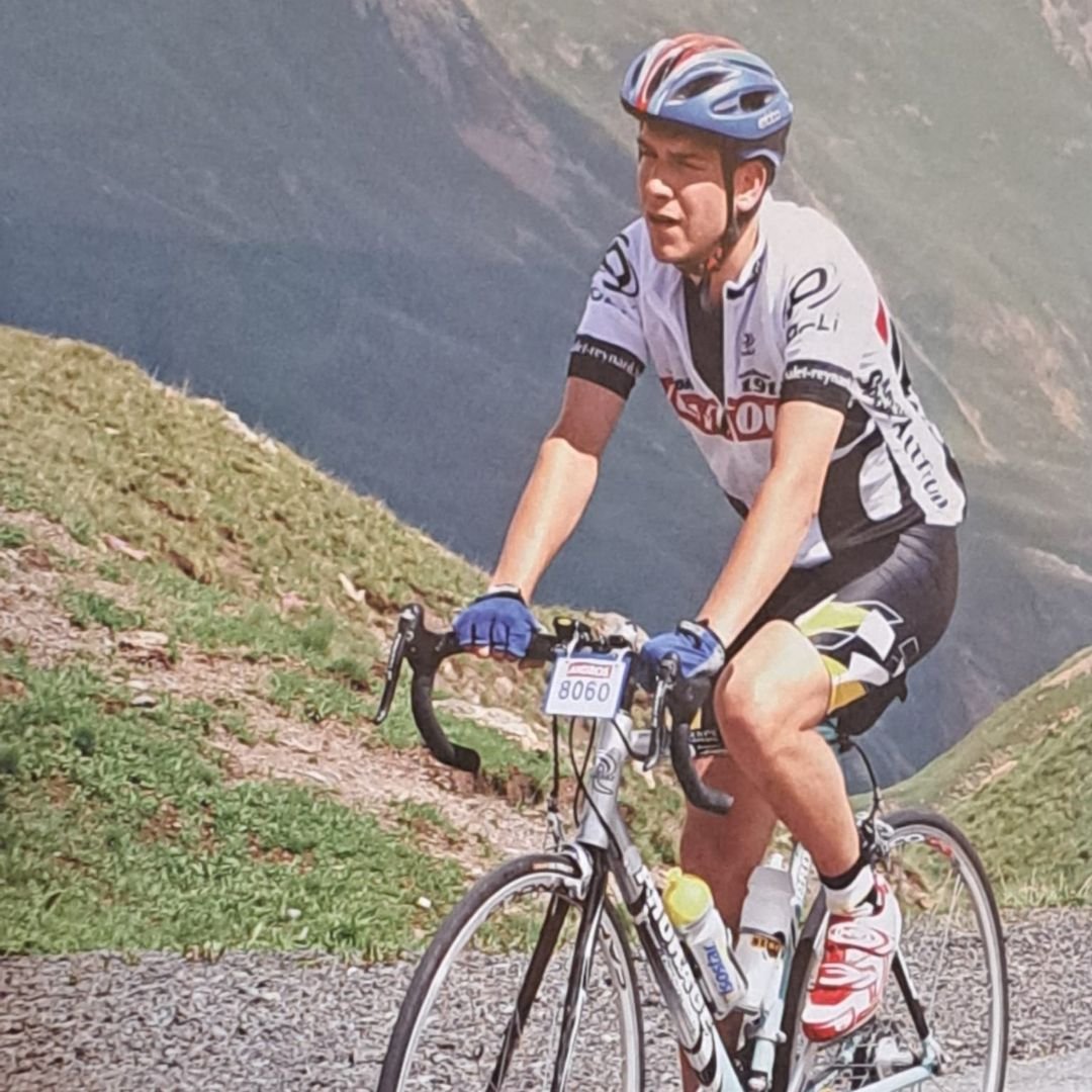 Filip beklimt de berg Col du Galibier in Frankrijk