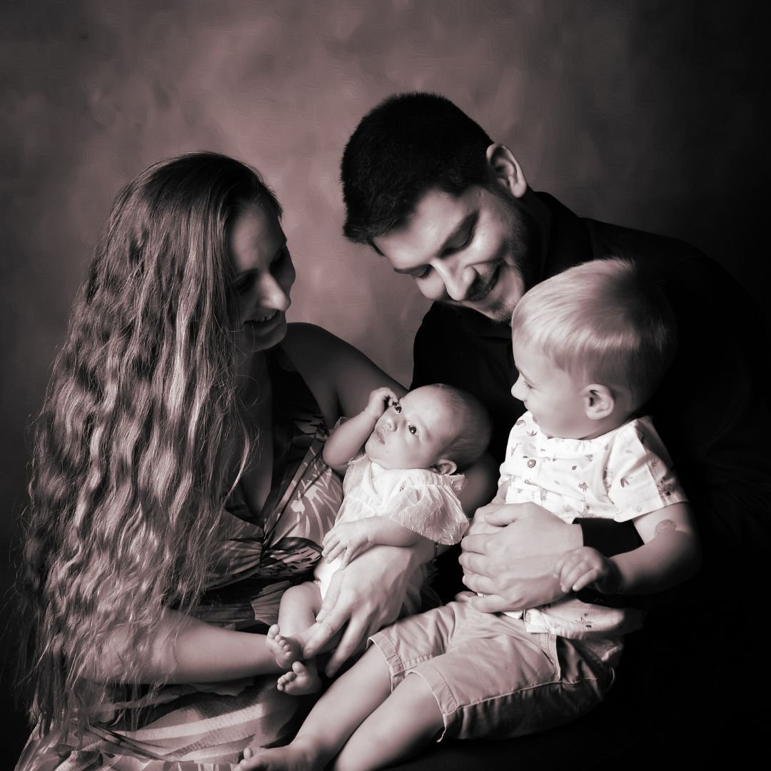 Svetlana en Filip met de kindjes