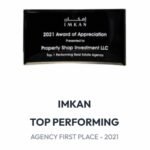 Imkan Top Performing Agency First Place 2021